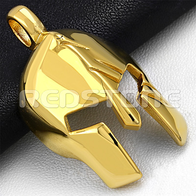 Pozlátený oceľový prívesok Spartan